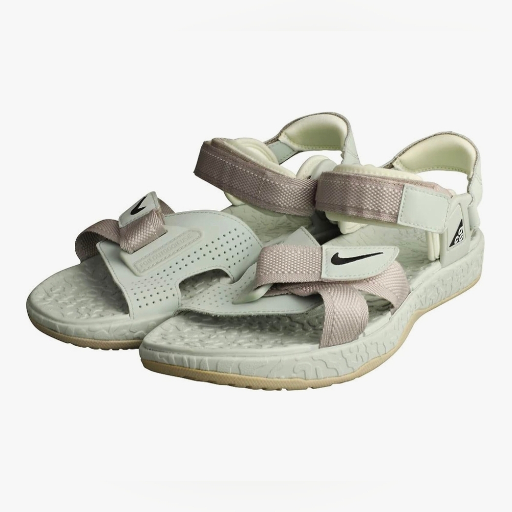 NEW Nike ACG Air Deschutz + Sandal Cream II Black Unisex Sandals W10 M9 - Picture 2 of 10